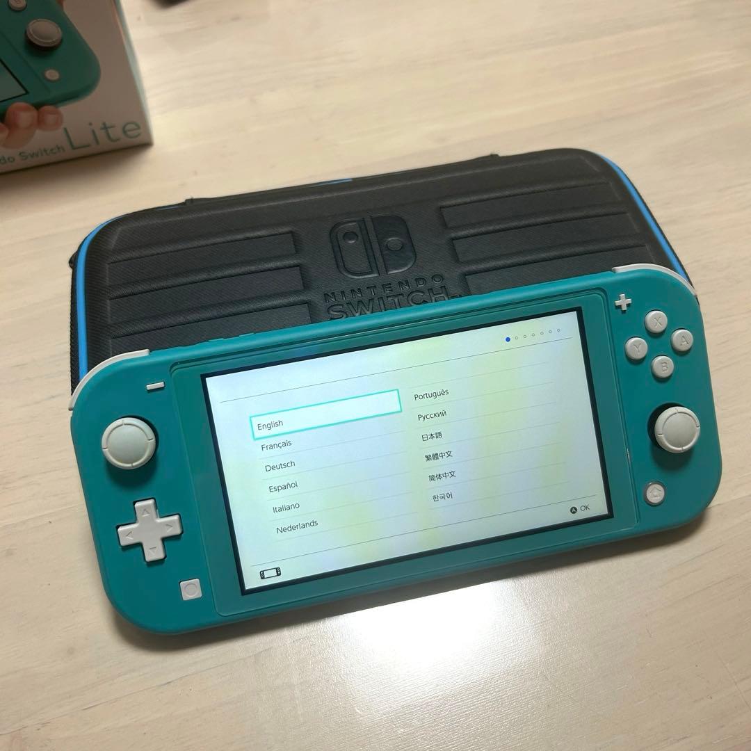 Nintendo Switch Lite ターコイズ 本体 充電器/ケース付き