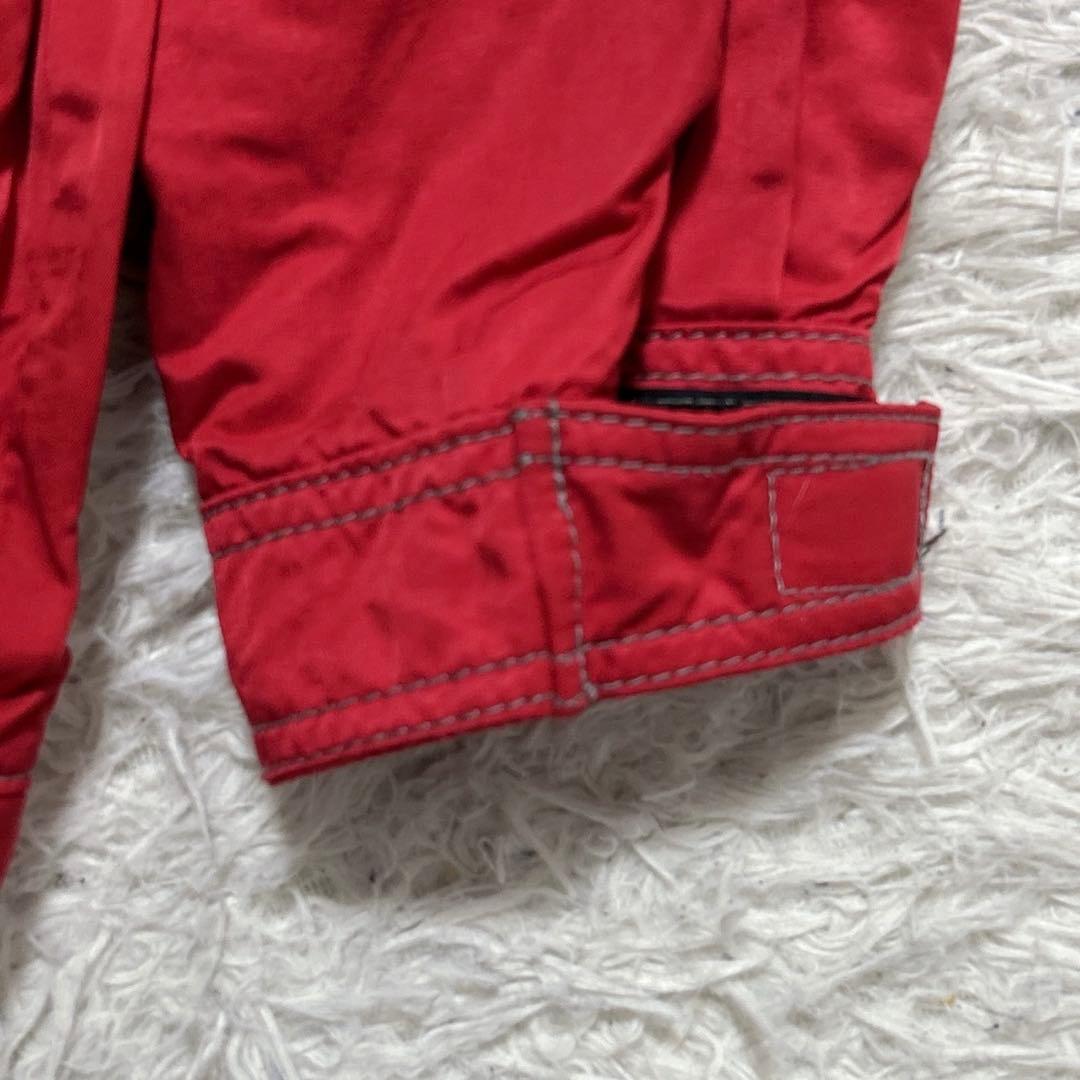 【2277】ellesse エレッセ　スキーウェア　ビッグプリント　イーグル　赤