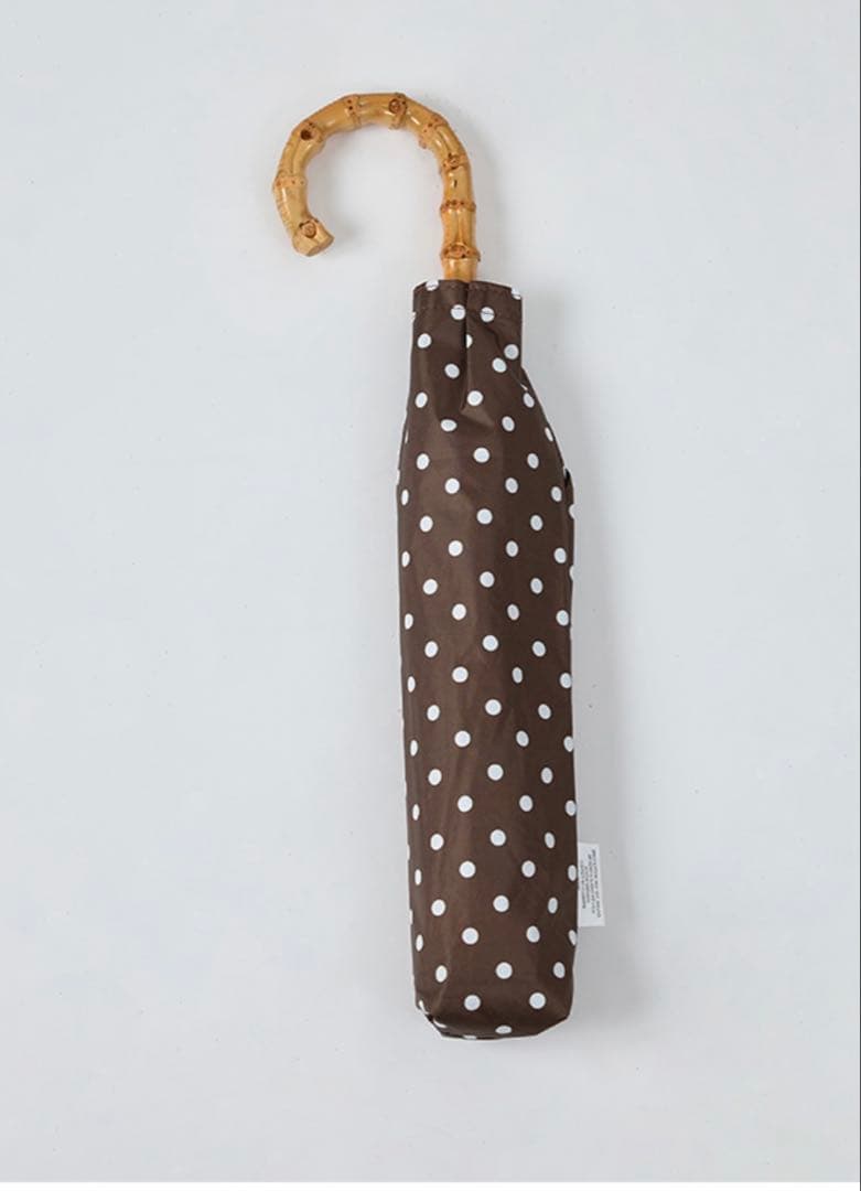 FORME 折り畳み日傘　茶色 ドット　東原亜希