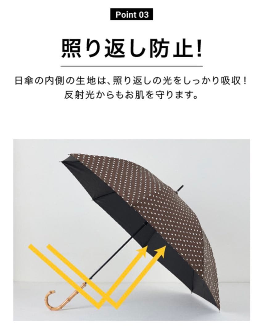 FORME 折り畳み日傘　茶色 ドット　東原亜希