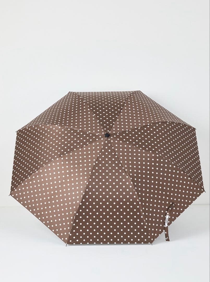 FORME 折り畳み日傘　茶色 ドット　東原亜希