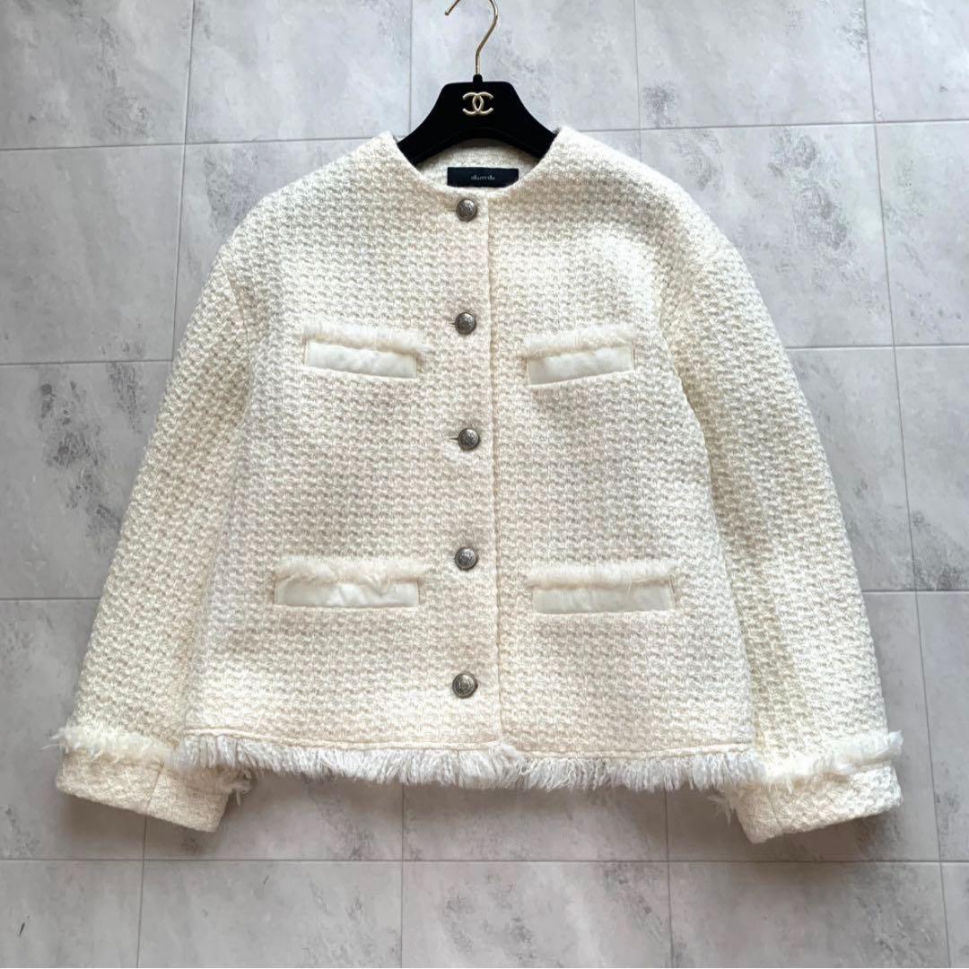 美品♡2024年♡アルアバイル ロービングツイード クルーネックジャケット