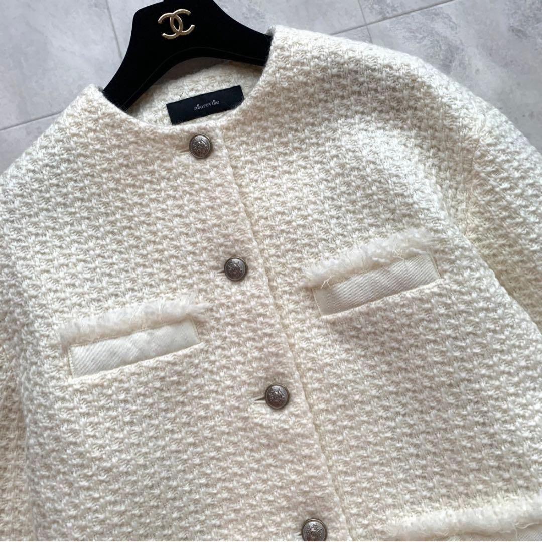 美品♡2024年♡アルアバイル ロービングツイード クルーネックジャケット
