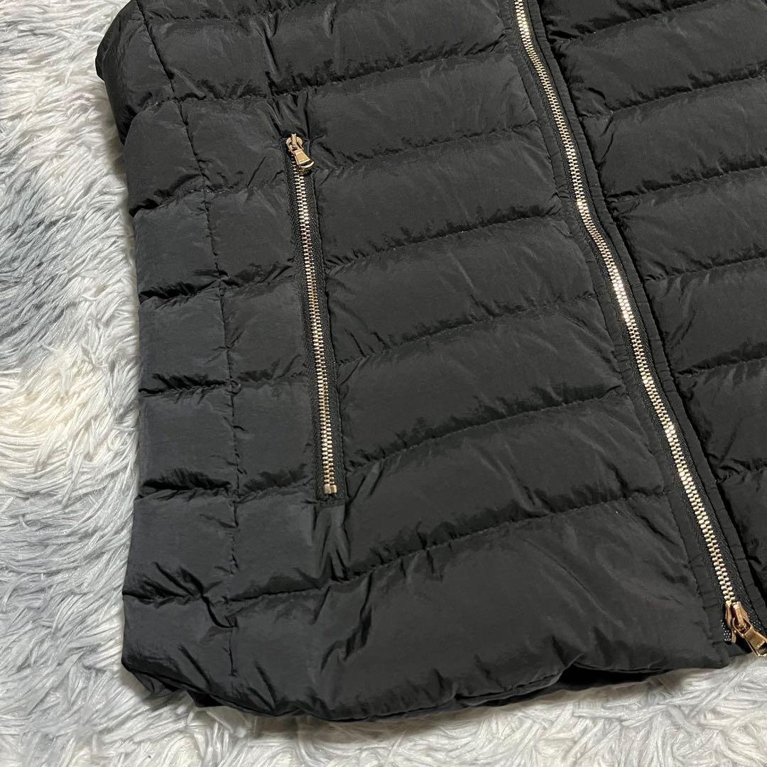 美品 TATRAS オルシエラ ダウンベスト ラクーンファー　3way 黒　02