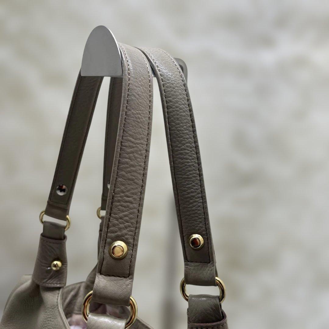 ATAO アタオ アンディ　ショルダーバッグ トートバッグ レザー　グレージュ