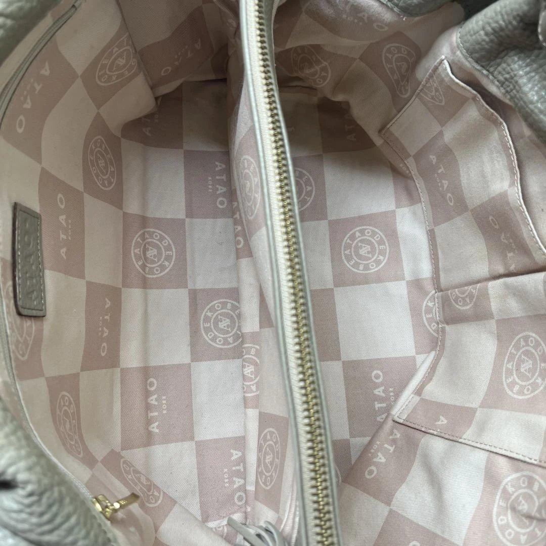 ATAO アタオ アンディ　ショルダーバッグ トートバッグ レザー　グレージュ