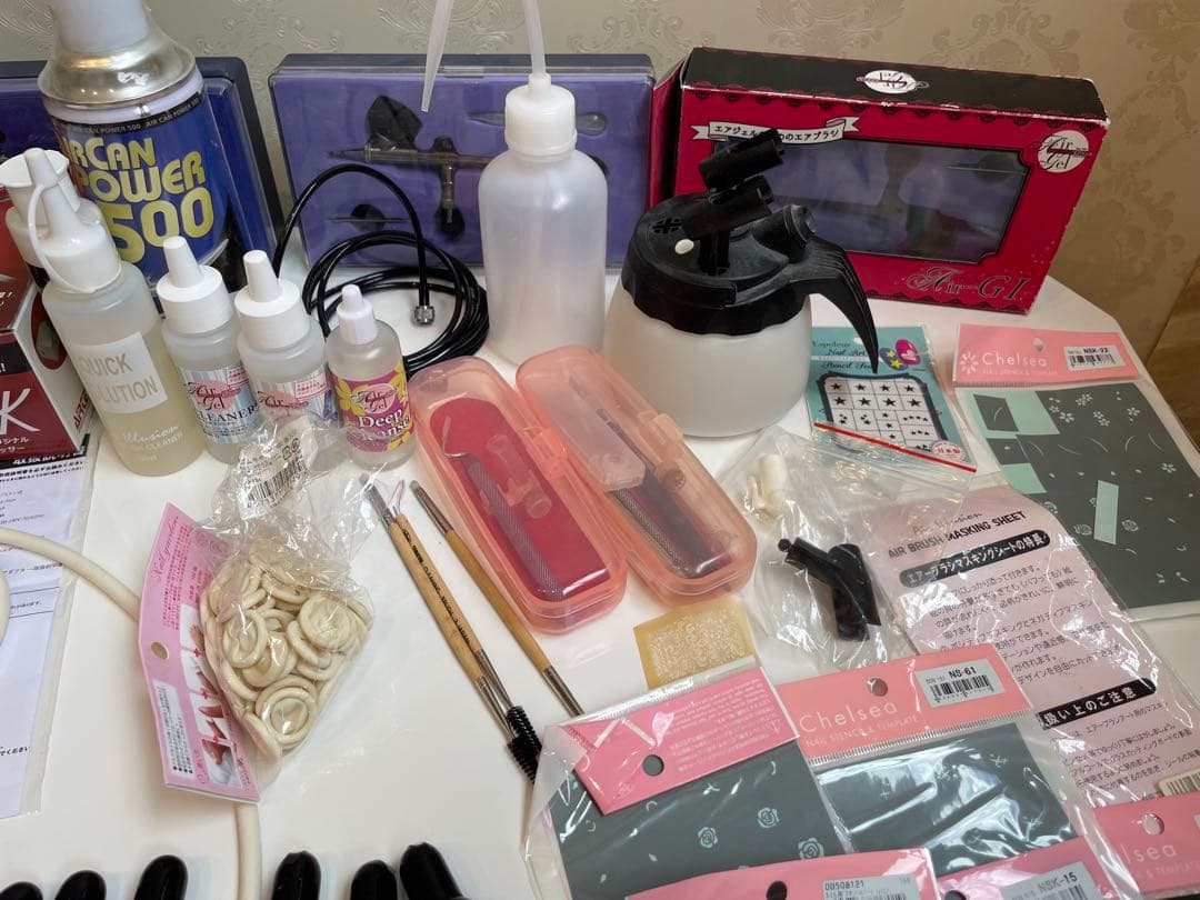 ネイル用エアブラシセット エアジェル　コンプレッサー airk ネイルサロン