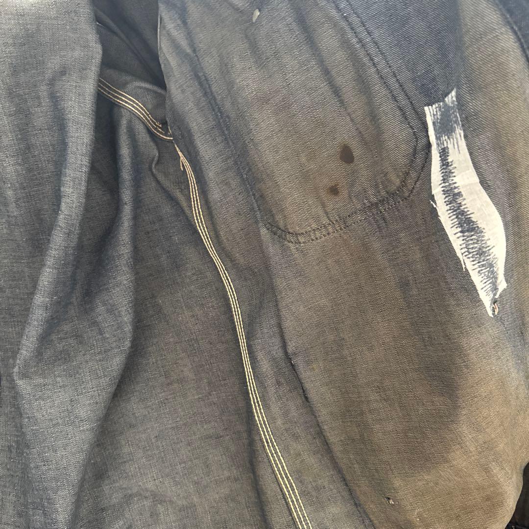 60's Sears シアーズ vat-dyed ボロ 開襟デニムカバーオール