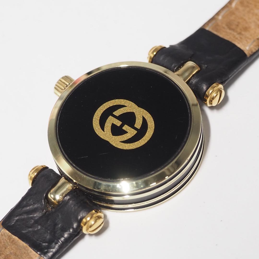 グッチ GUCCI シェリーライン 革ベルト ゴールド レディース腕時計 628