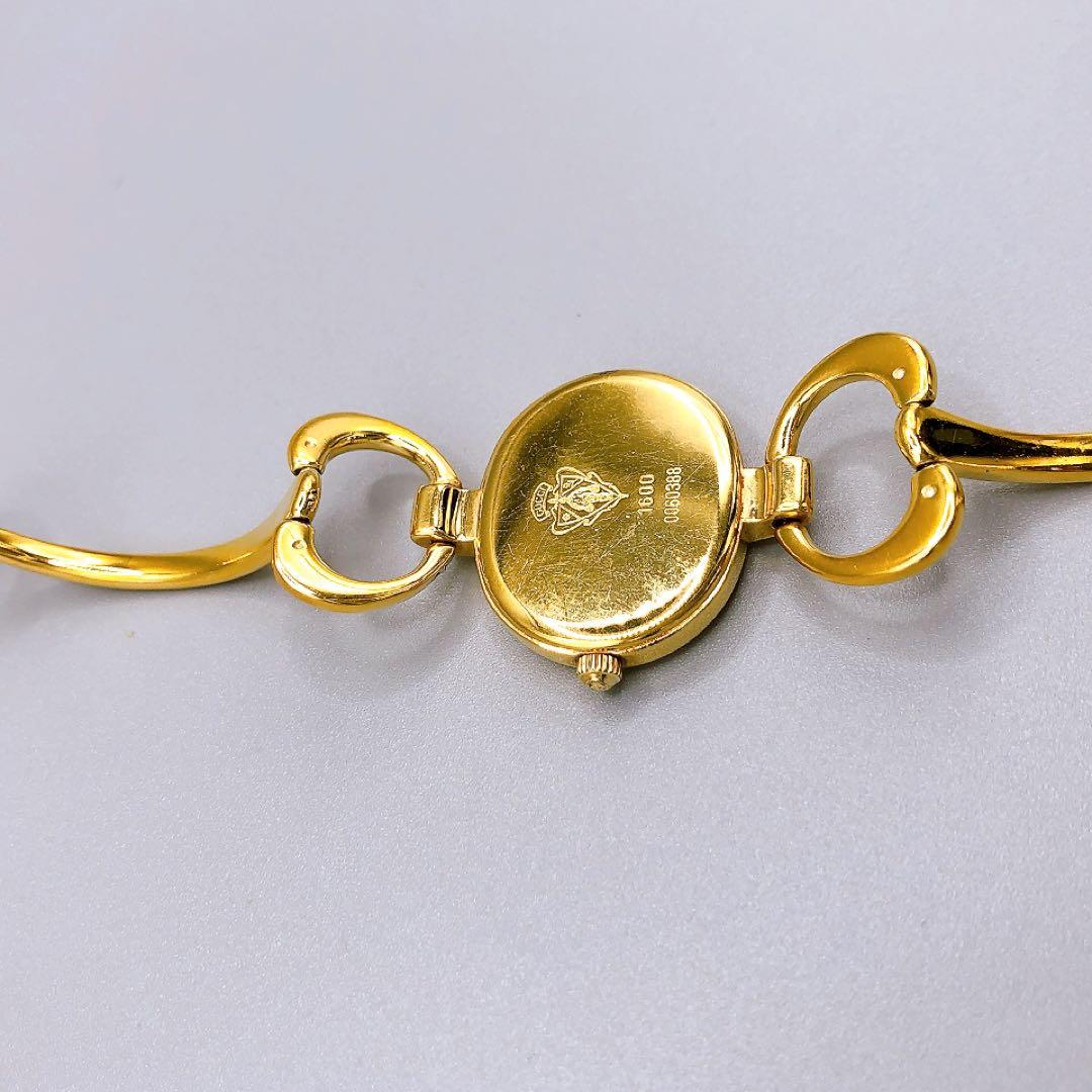 GUCCI ゴールド レディース腕時計 1600 クォーツ　電池交換済　シェル