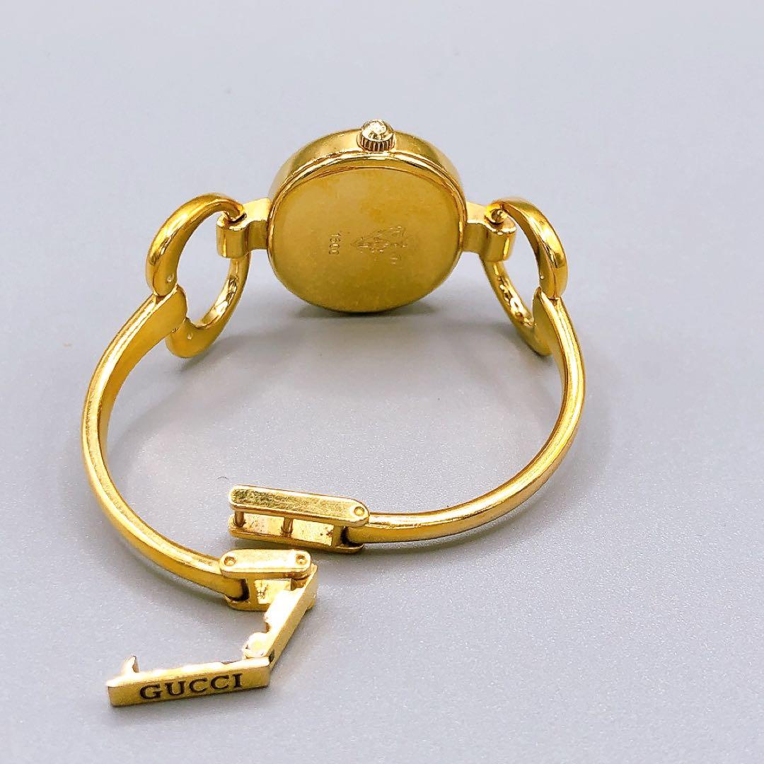 GUCCI ゴールド レディース腕時計 1600 クォーツ　電池交換済　シェル