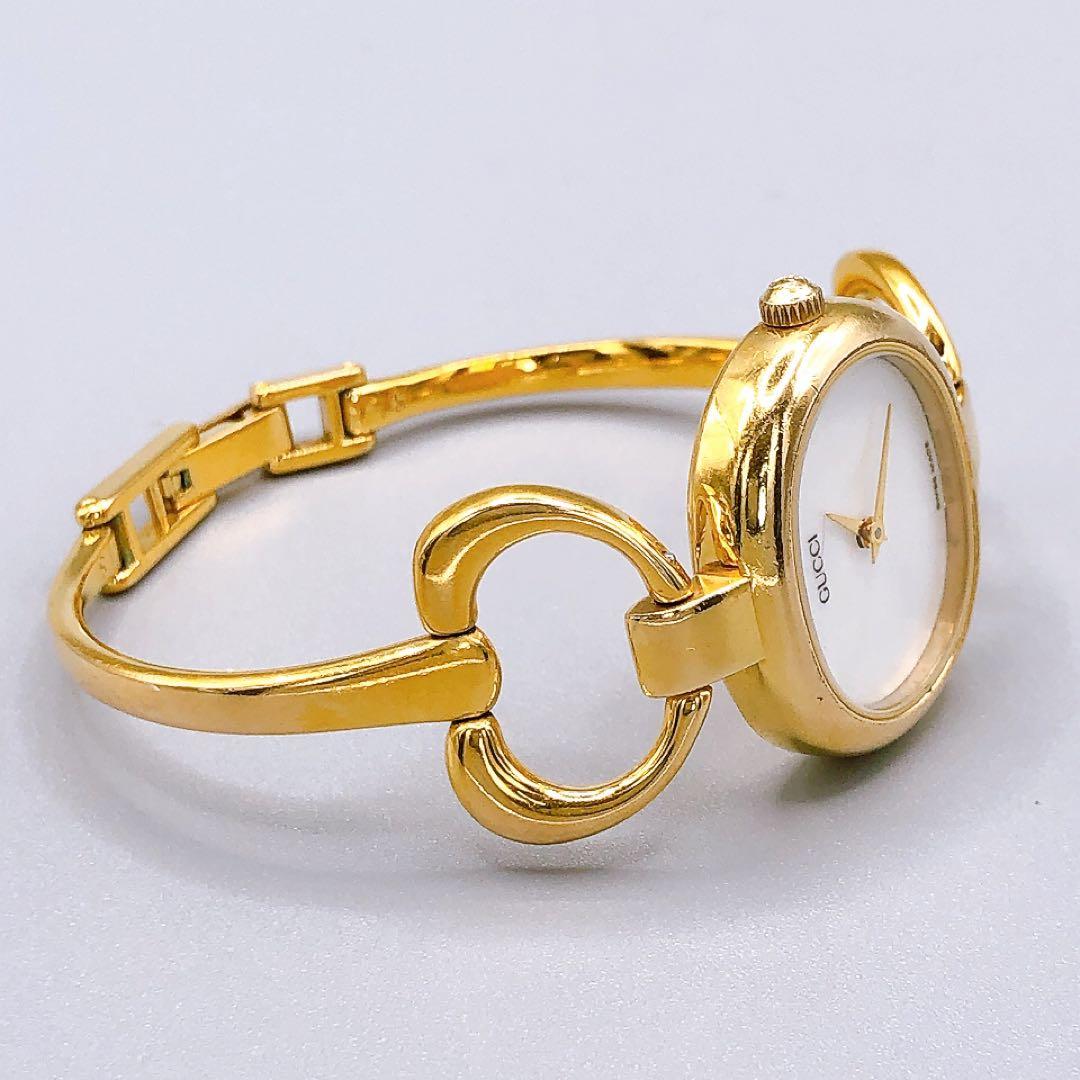 GUCCI ゴールド レディース腕時計 1600 クォーツ　電池交換済　シェル