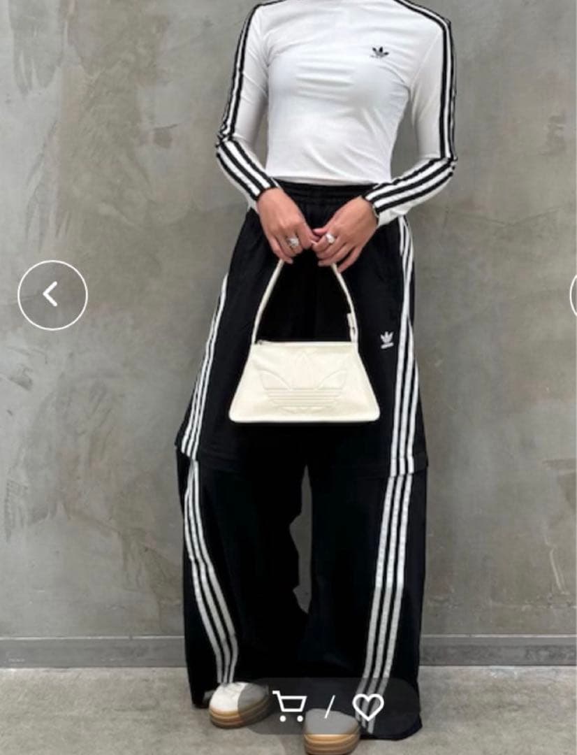 【Sサイズ】アディダス ブラック ワイドパンツ Sサイズ