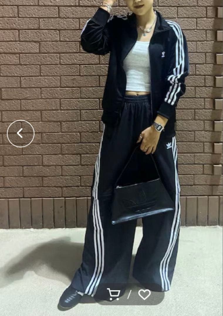 【Sサイズ】アディダス ブラック ワイドパンツ Sサイズ