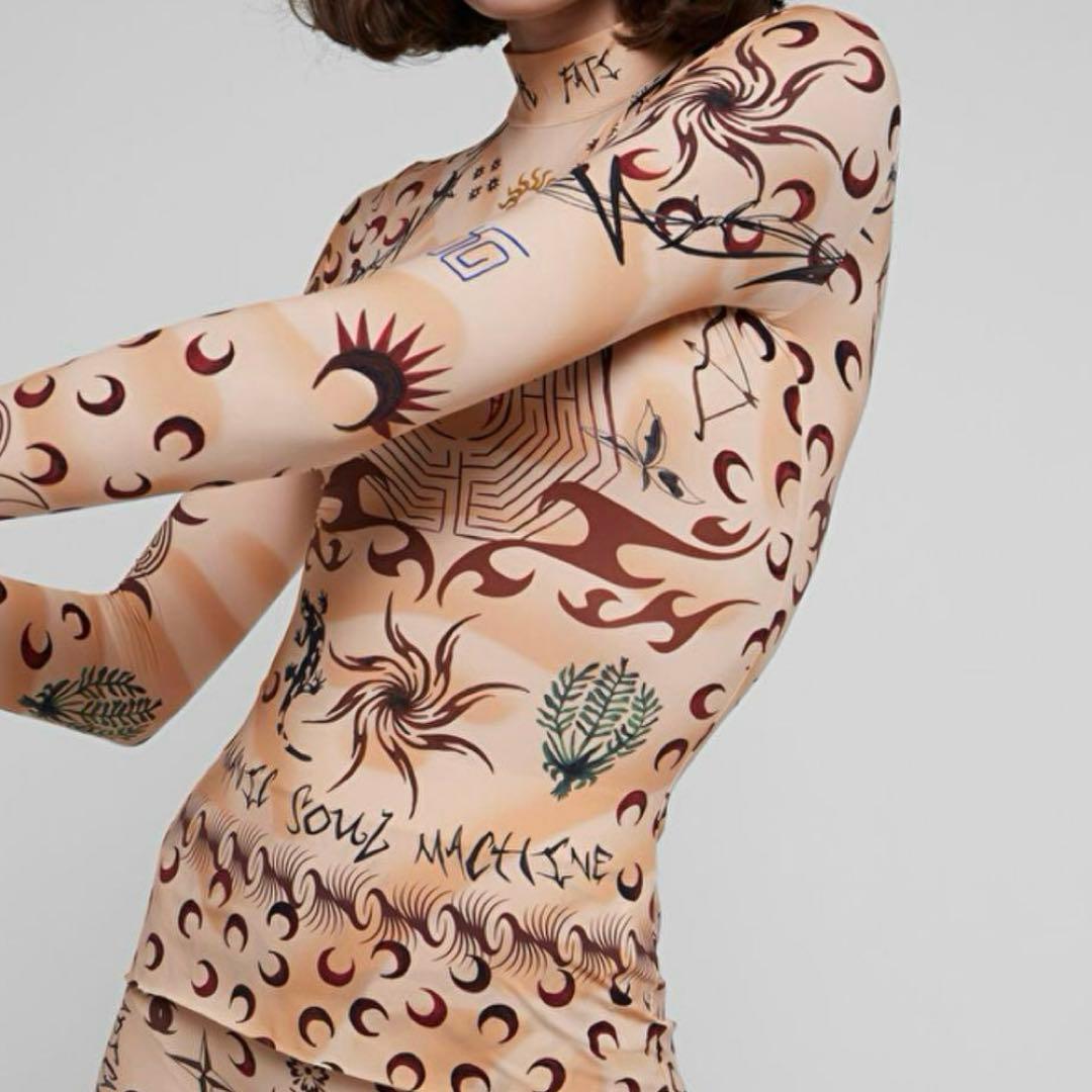 マリーンセル セカンドスキン　marine serre tattoo top