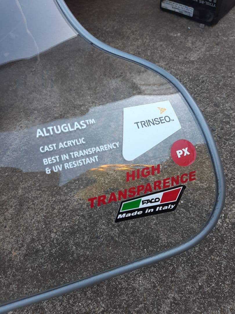 ベスパ PX系用　FACO製　ロングスクリーン　透明　美品　イタリア製