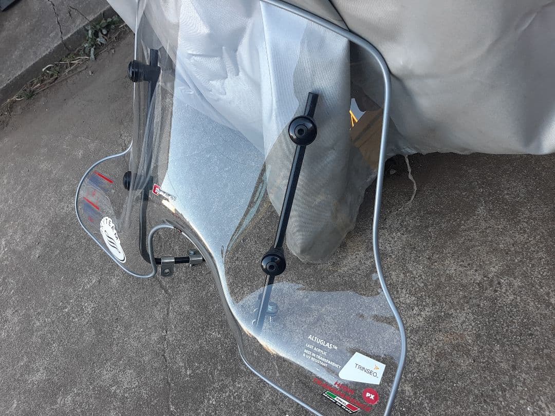 ベスパ PX系用　FACO製　ロングスクリーン　透明　美品　イタリア製