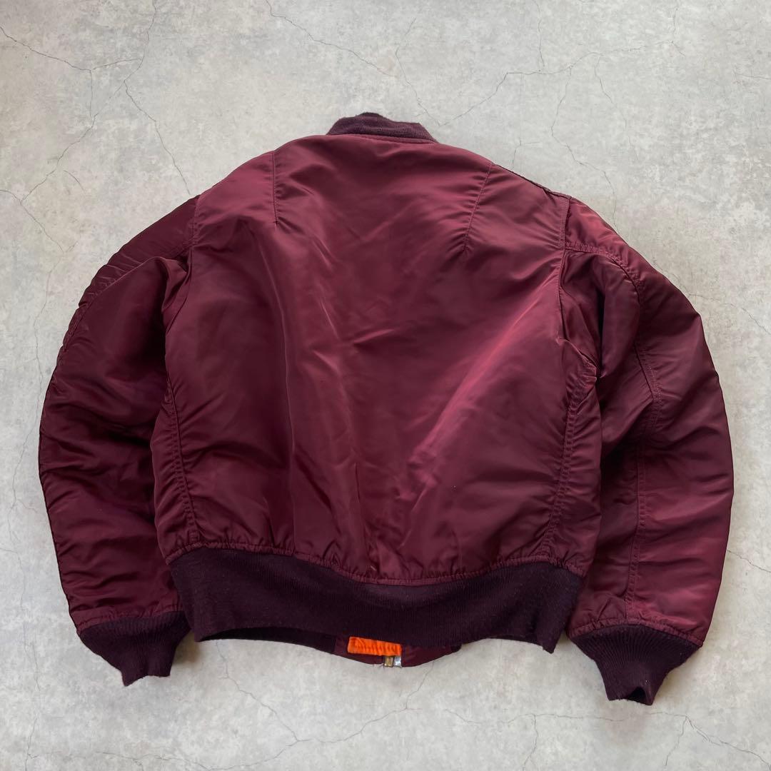 90's ALPHA アルファ MA-1 リバーシブル ボルドー USA製