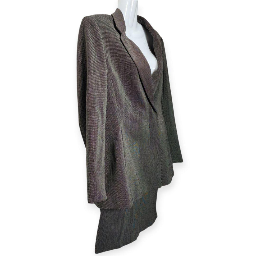 【マックスマーラ】ダブル スカート セットアップ 白タグ 比翼ボタン XL相当