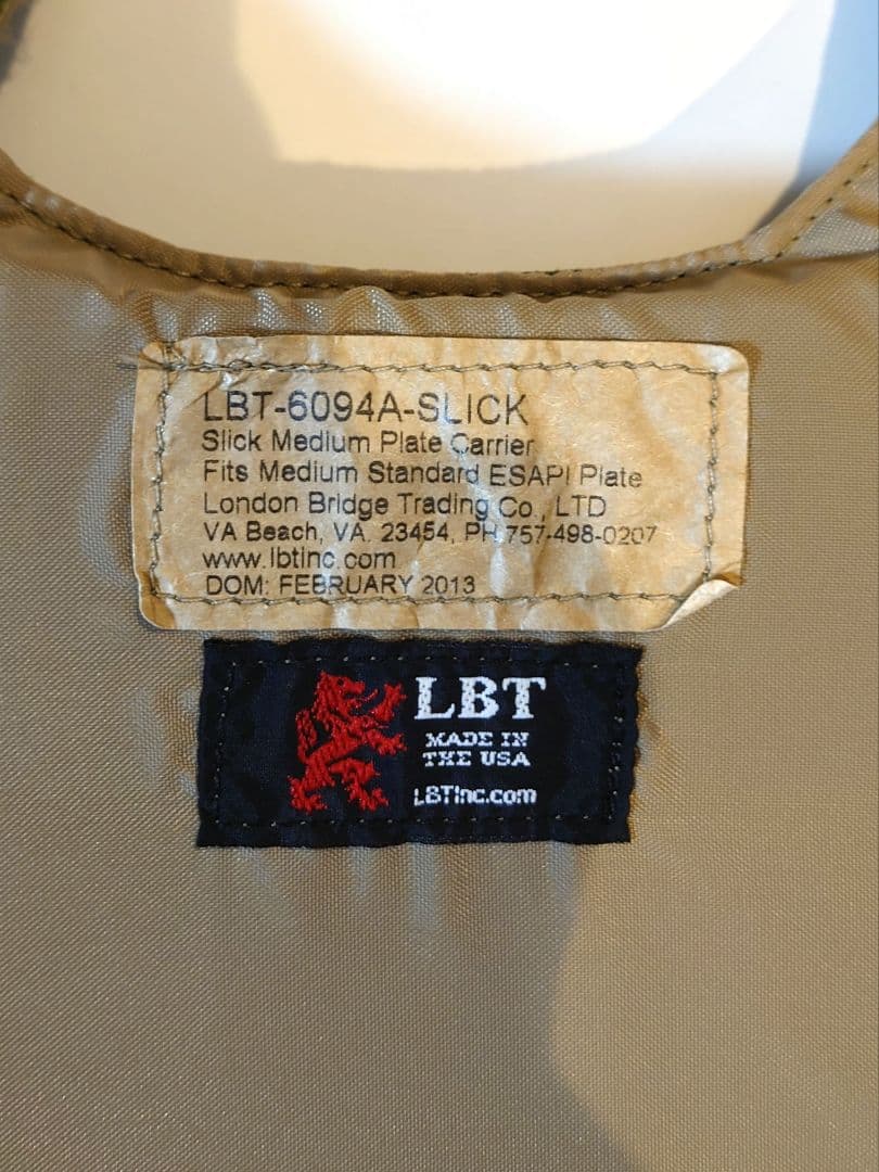 LBT 6094A SLICK プレートキャリア マルチカム 実物