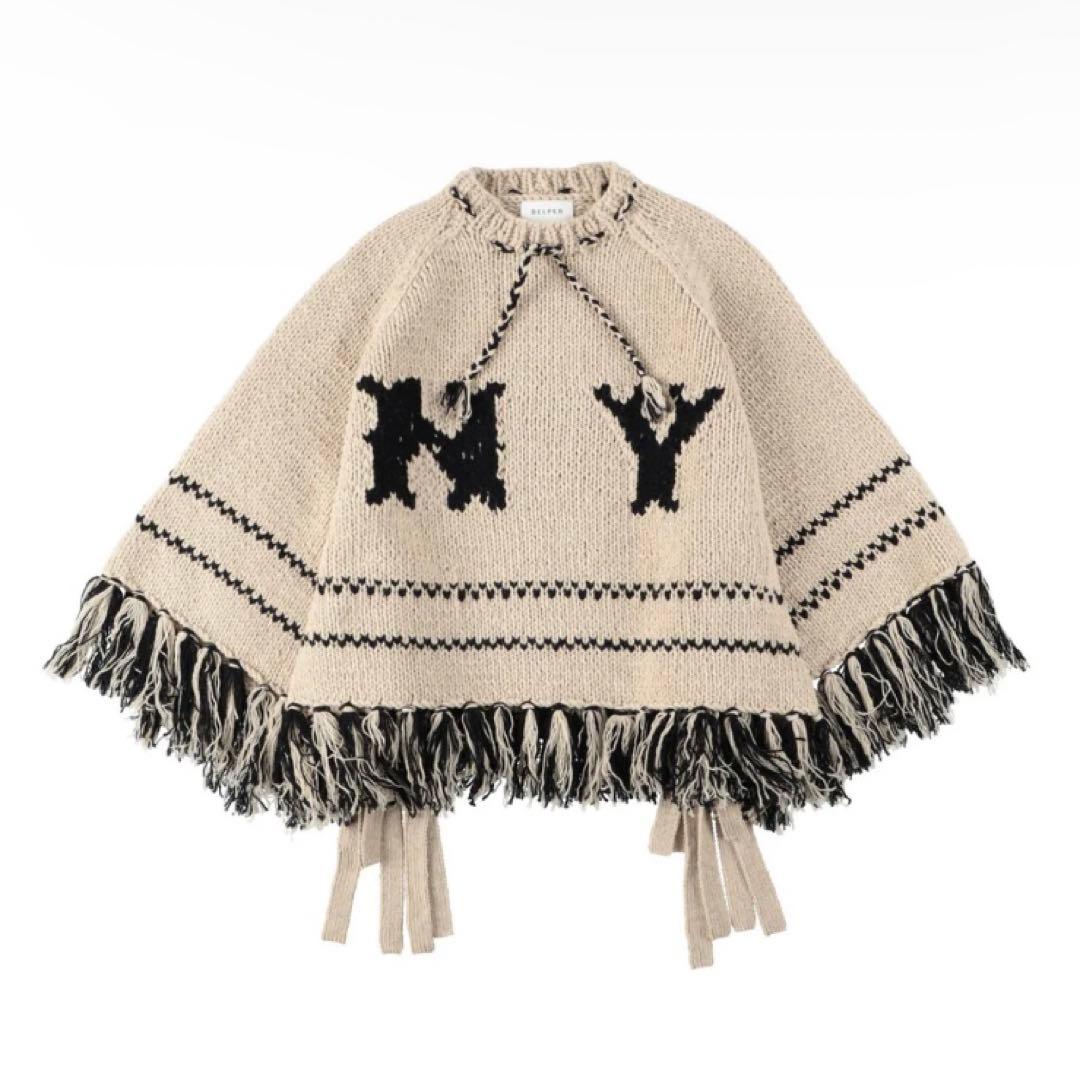 BELPER NY ニットポンチョ