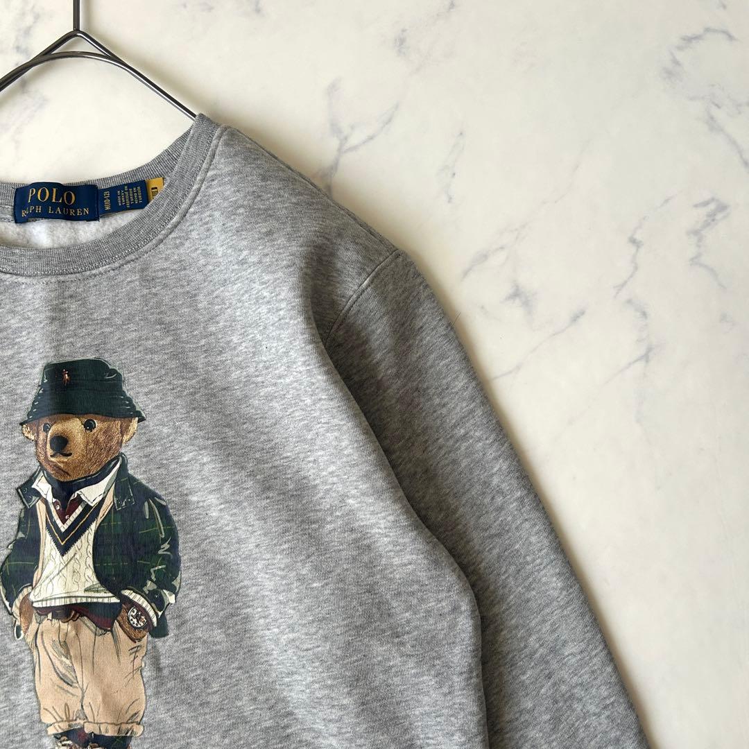 完売品 美品 ラルフローレン ポロベア トレーナー 裏起毛 グレー