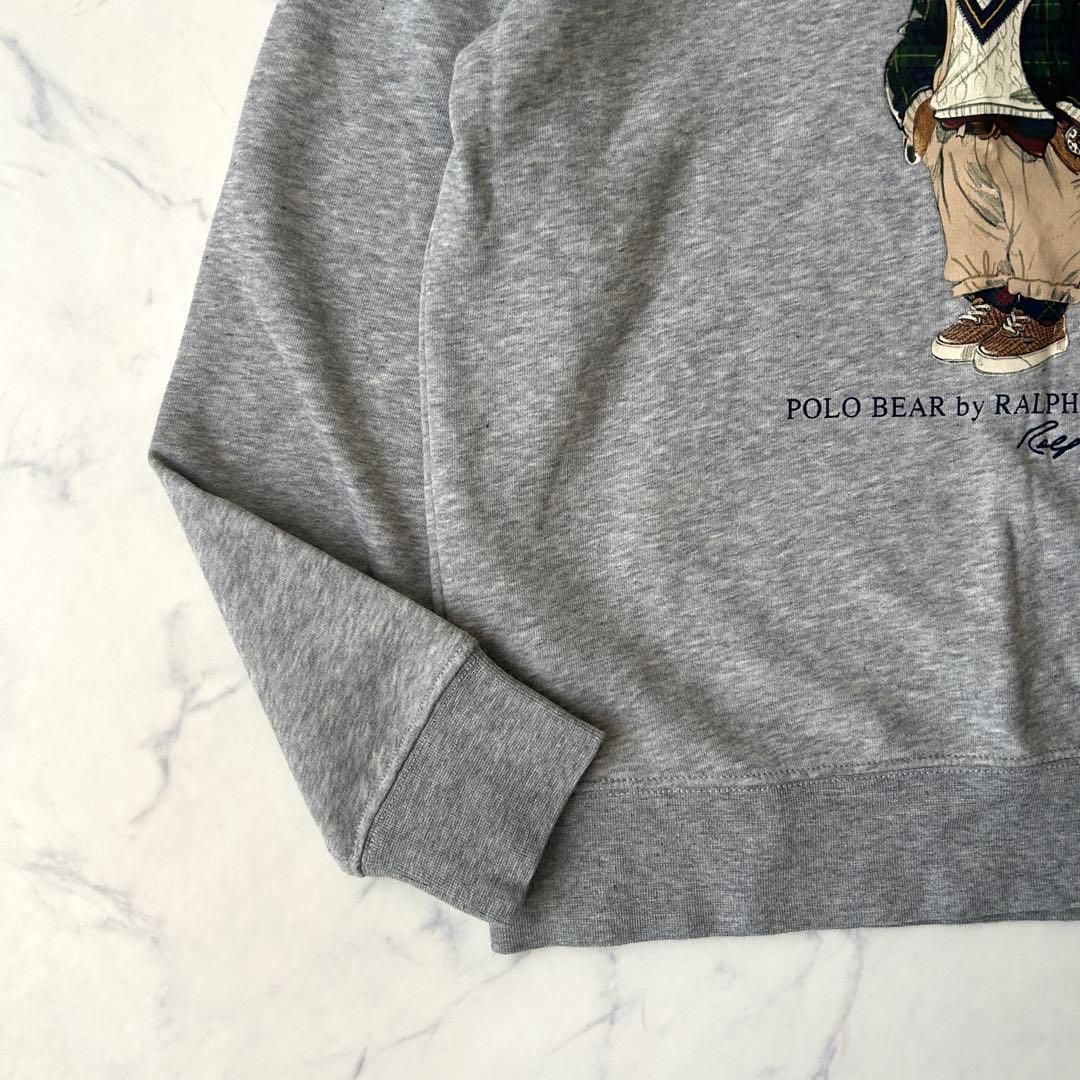 完売品 美品 ラルフローレン ポロベア トレーナー 裏起毛 グレー