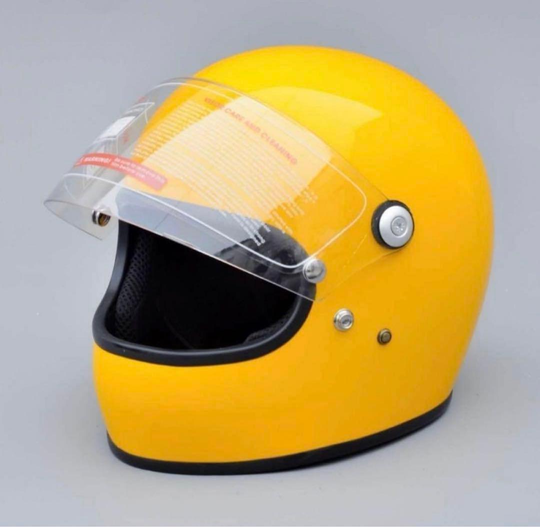 小型シェル フルフェイスヘルメット クリアシールド付き レトロスタイル ハーレー