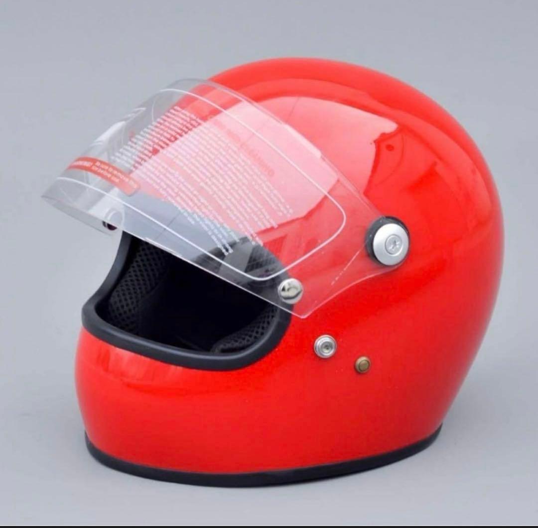 小型シェル フルフェイスヘルメット クリアシールド付き レトロスタイル ハーレー