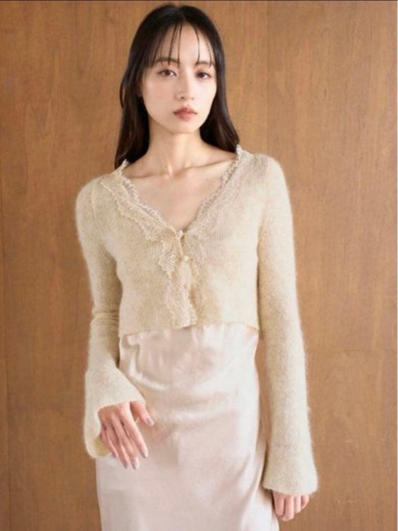 snidel スナイデル キャミワンピースモヘアカーディガンセット