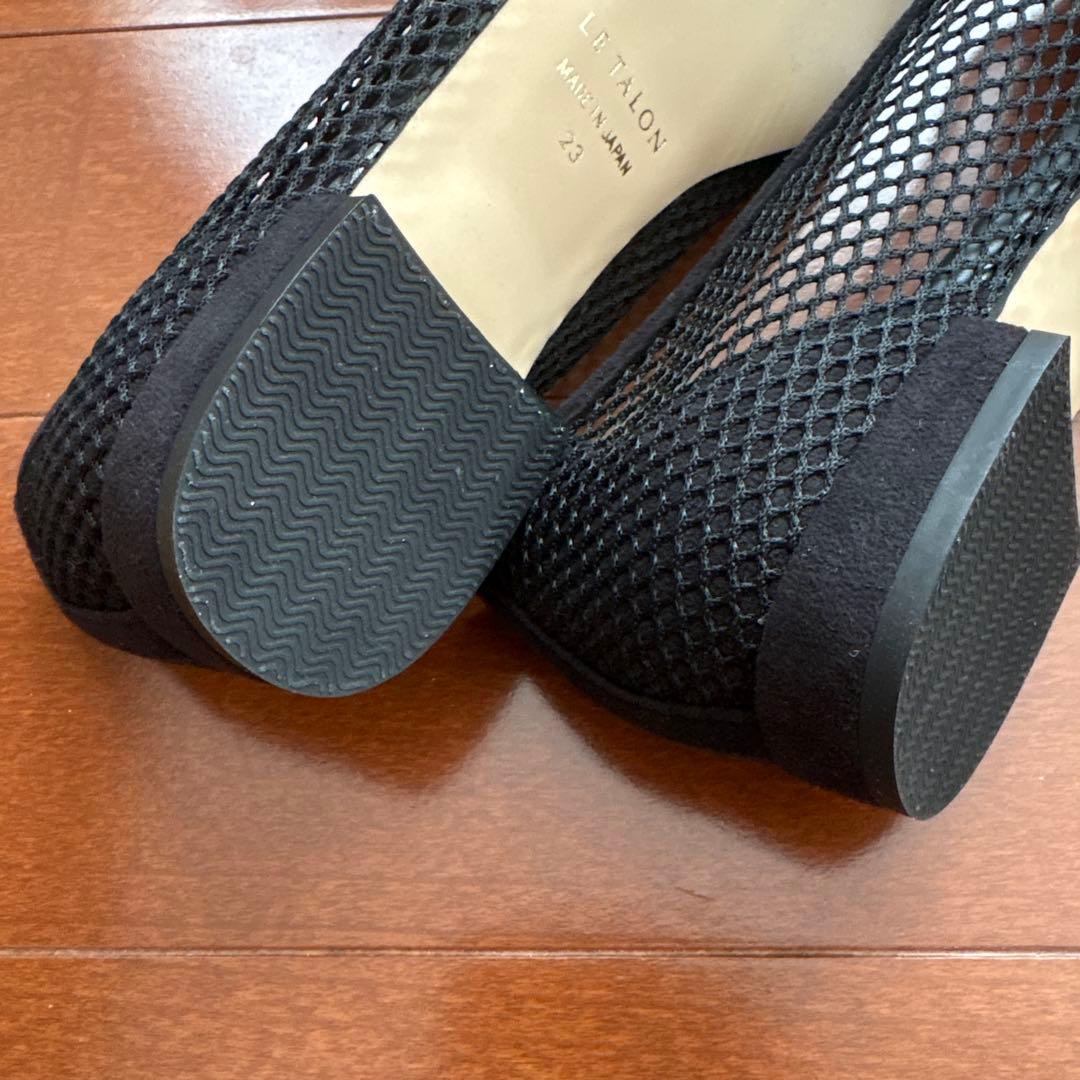 LE TALON メッシュフラットパンプス23cm BLACK