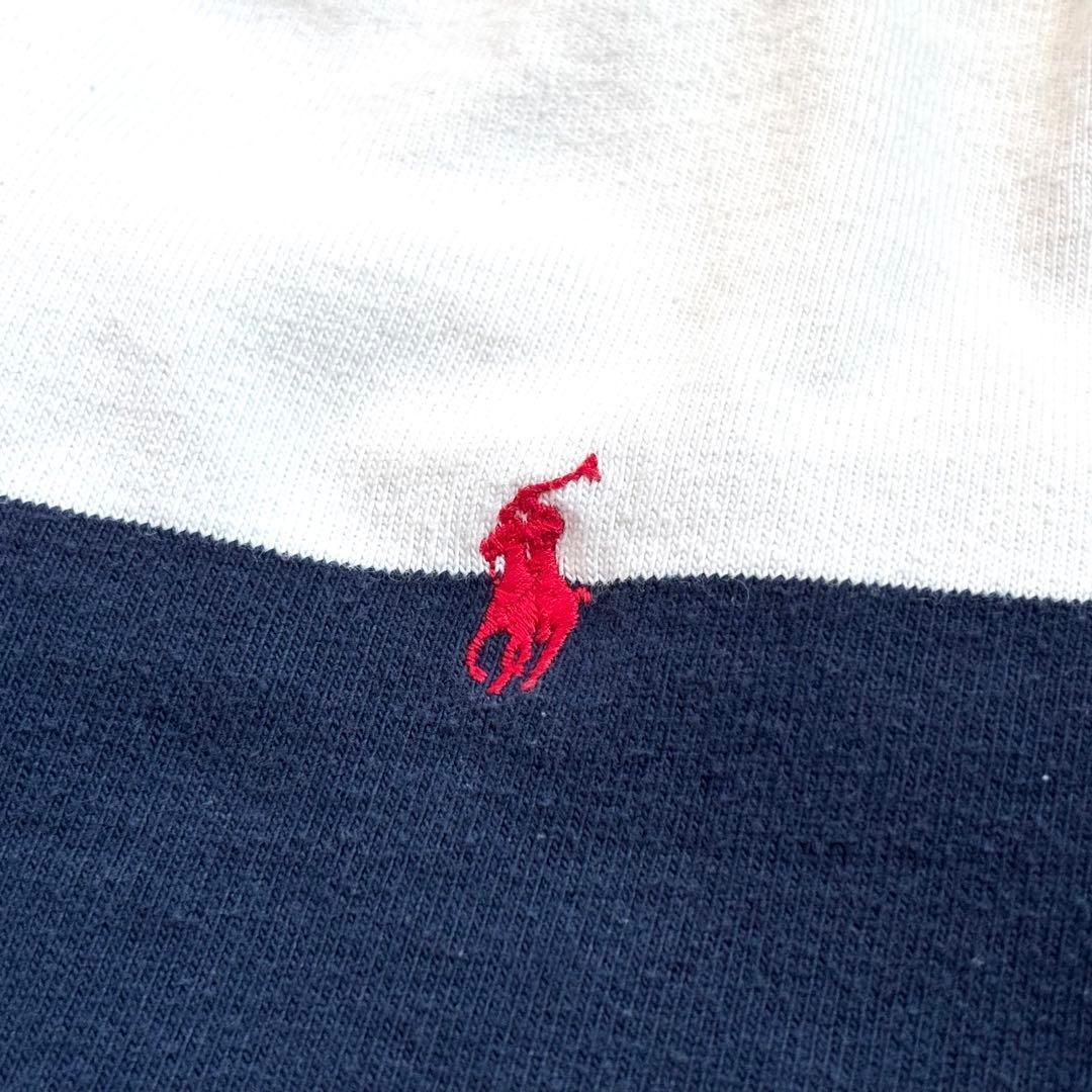 【最高デザイン！】90's ラルフローレン ラガーシャツ 太ボーダー 好配色