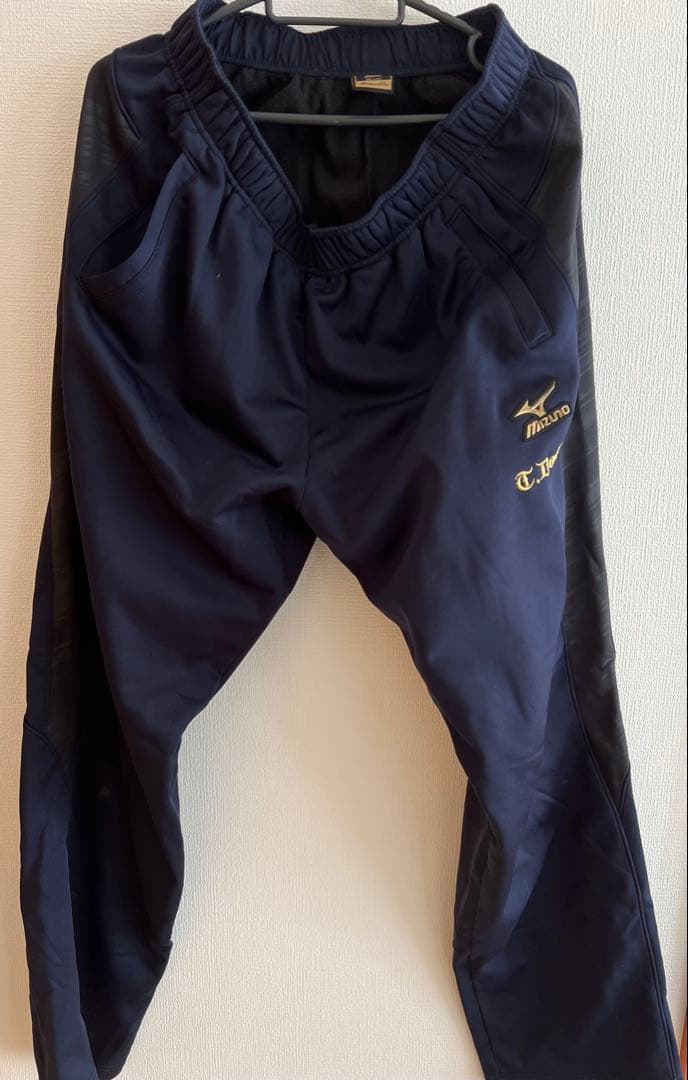 プロ野球 元中日ドラゴンズ 堂上剛裕選手 MizunoPro上下セットネイビー