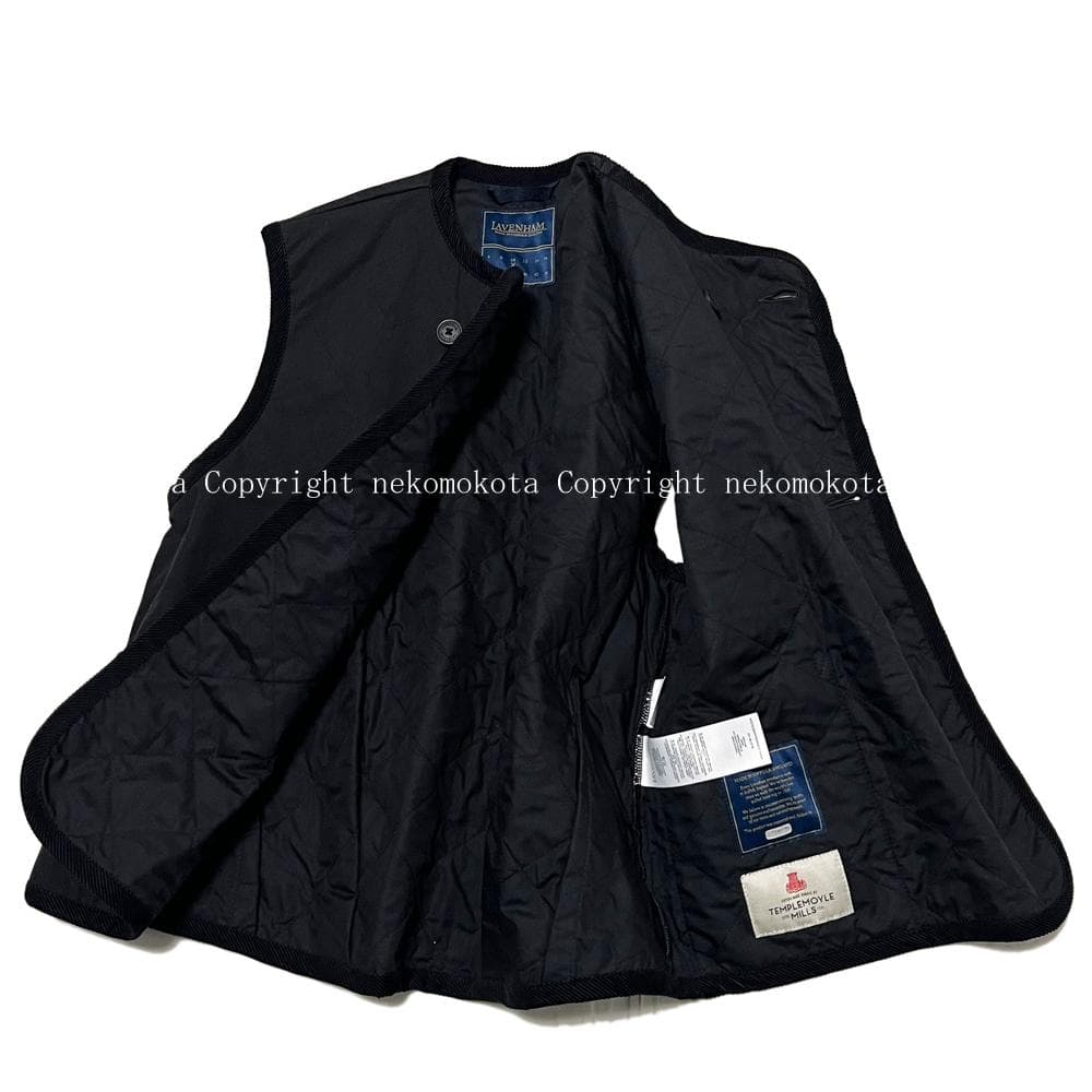 専用★ラベンハム ダブルボタン キルティング ベスト 38 黒 レディース