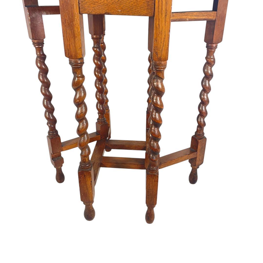 HR586 イギリス　アンティーク　ゲートレッグテーブル　エクステンション