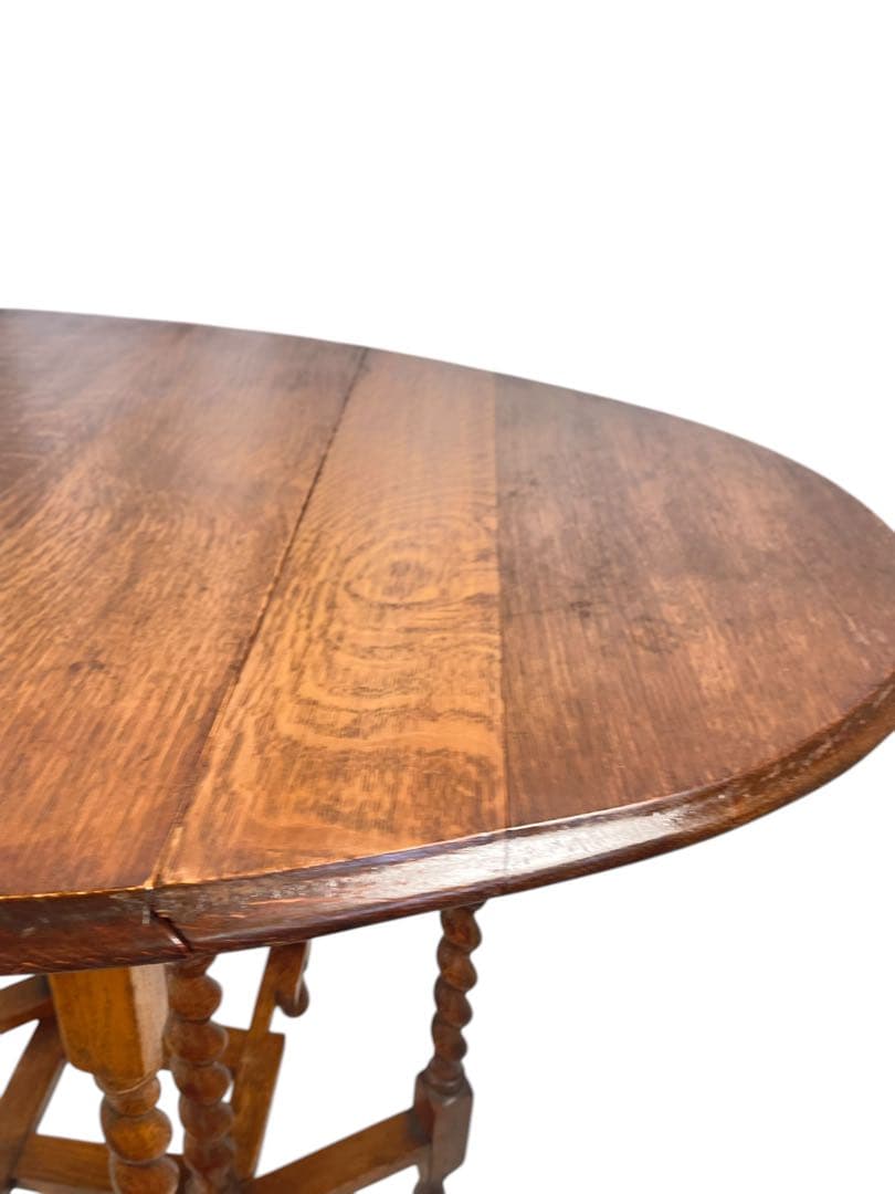 HR586 イギリス　アンティーク　ゲートレッグテーブル　エクステンション