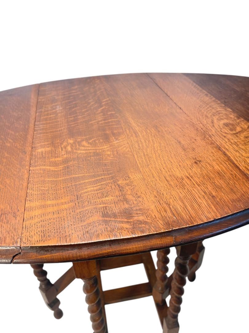 HR586 イギリス　アンティーク　ゲートレッグテーブル　エクステンション