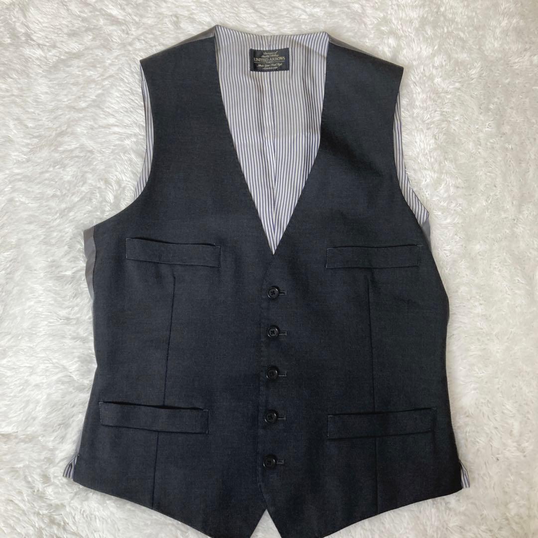 ユナイテッドアローズ　セットアップ　プレミアムウール　ダークグレー　46