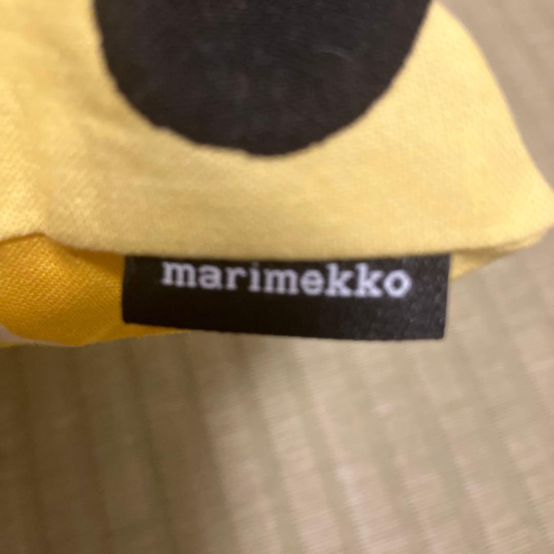 マリメッコ　クッションカバー　ウニッコ× 2 花　黄色　黄緑