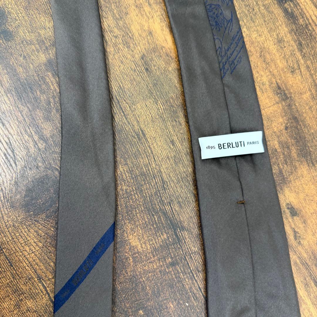 ベルルッティ ネクタイ Berluti マルベリーシルク メンズ ダークブラウン