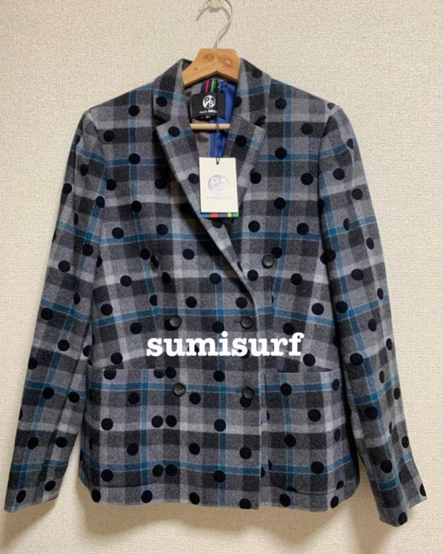 新品PAULSMITH PSチェック柄ドットジャケットレディースL