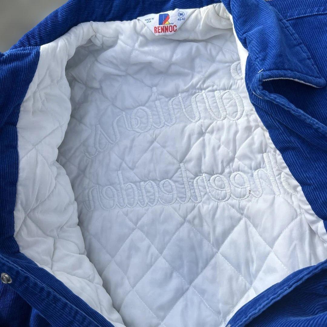 コーデュロイ 背面ロゴ 70s USA製 RENNOC スタジャン キルティング