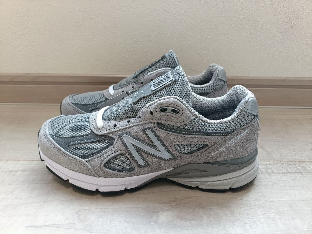 23.5cm 新品 ニューバランス U990GR4 USA製 グレー 990V4