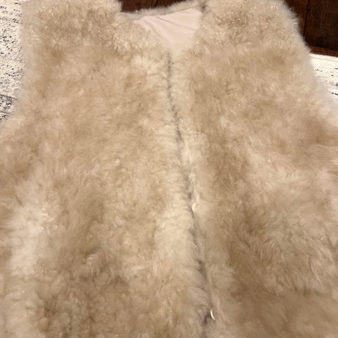 u-big ファー　ベスト　ベージュ