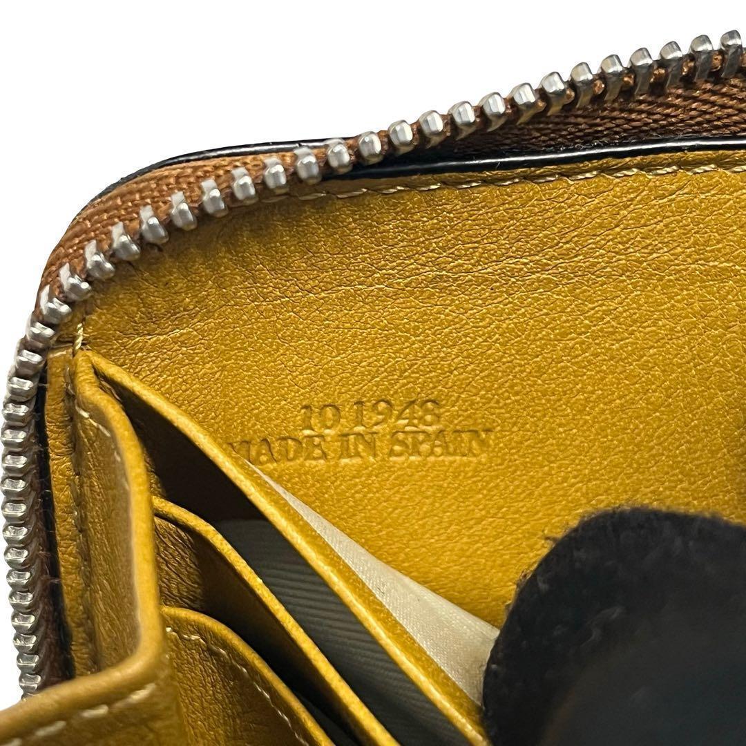 レア✨ロエベ ケース ミニ財布 ファスナー アナグラム ロゴ ブラウン