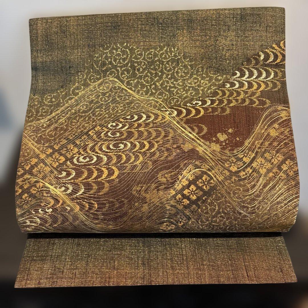 染織の名門 しょうざん謹製 生紬 正絹 袋帯