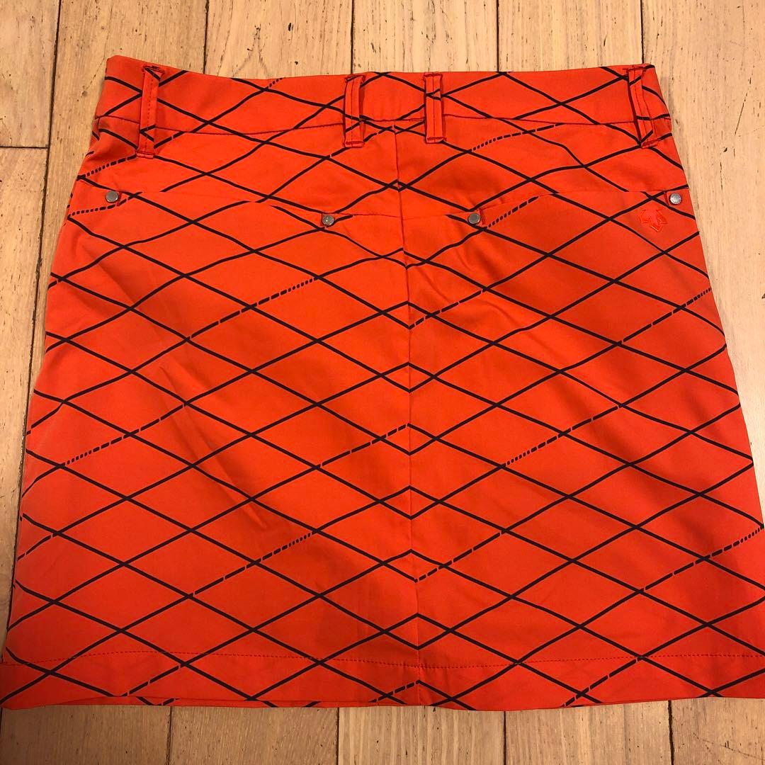 デサント ゴルフ セットアップ 上下セット　ポロシャツ　スカートオレンジ　M