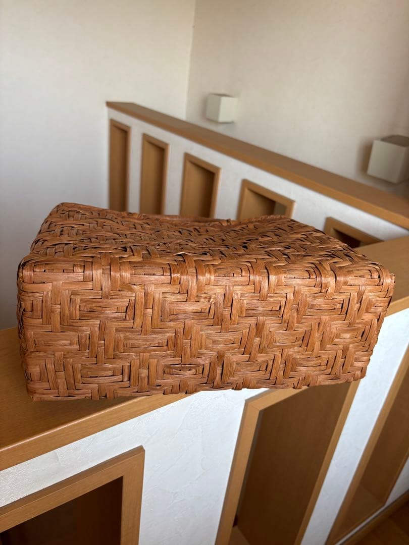 山葡萄かごバッグ　内袋付き　美品