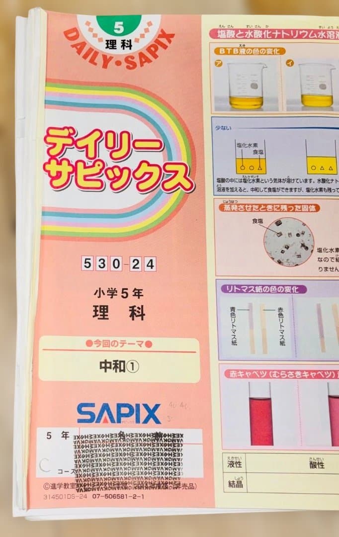SAPIX サピックス 小5 理科 テキスト