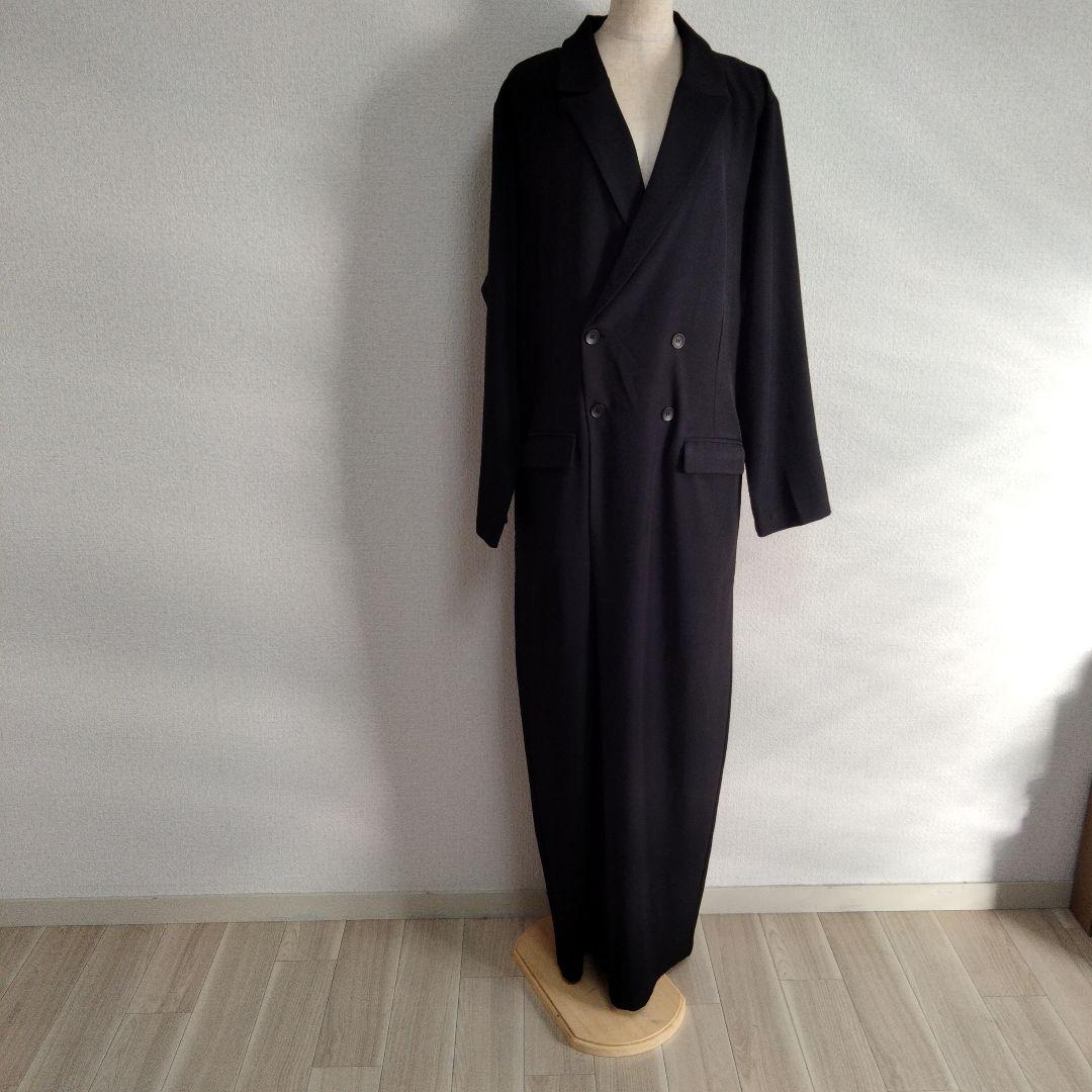 ダブルボタン オールインワン レディース ボトムス　ブラック